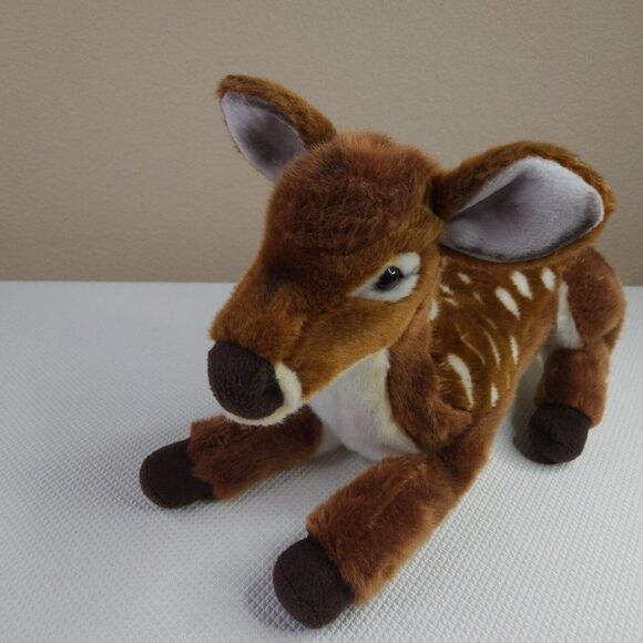 FAO Schwarz Fawn 18" Plush Stuffed Animal Deer Realistic Soft - Picture 6 of 9